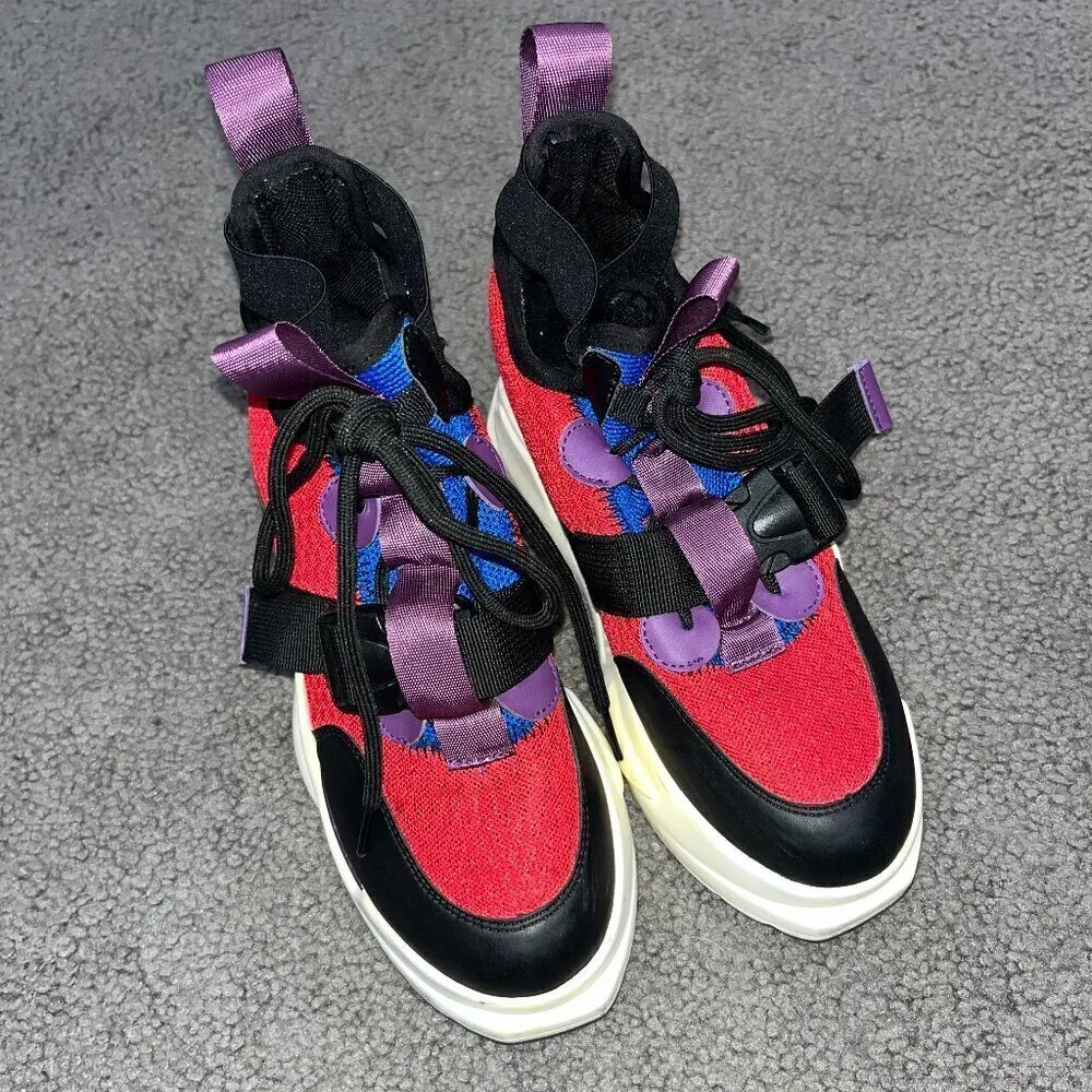 ANTHONY WANG Mulberry-02 Colorful Y2K Chunky Platform Sneakers EUC - Women's 7.5